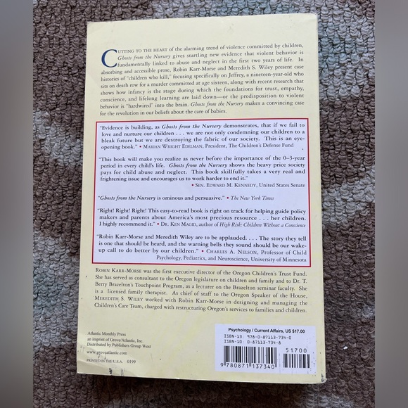 Ghosts from the Nursery: Tracing the Roots of Violence book - Picture 2 of 5